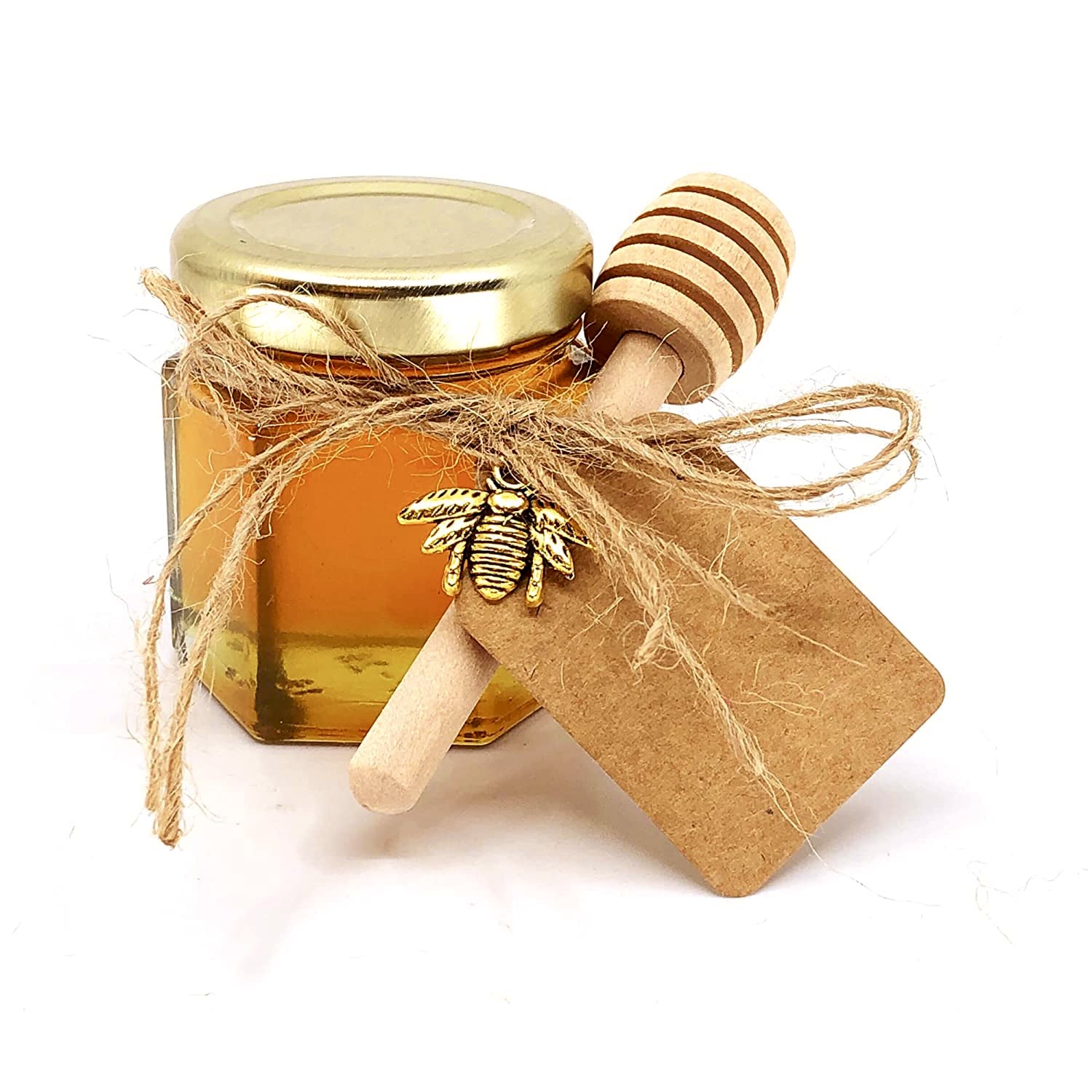 2oz Local Honey Jar with Bee Charm & Stir Stick